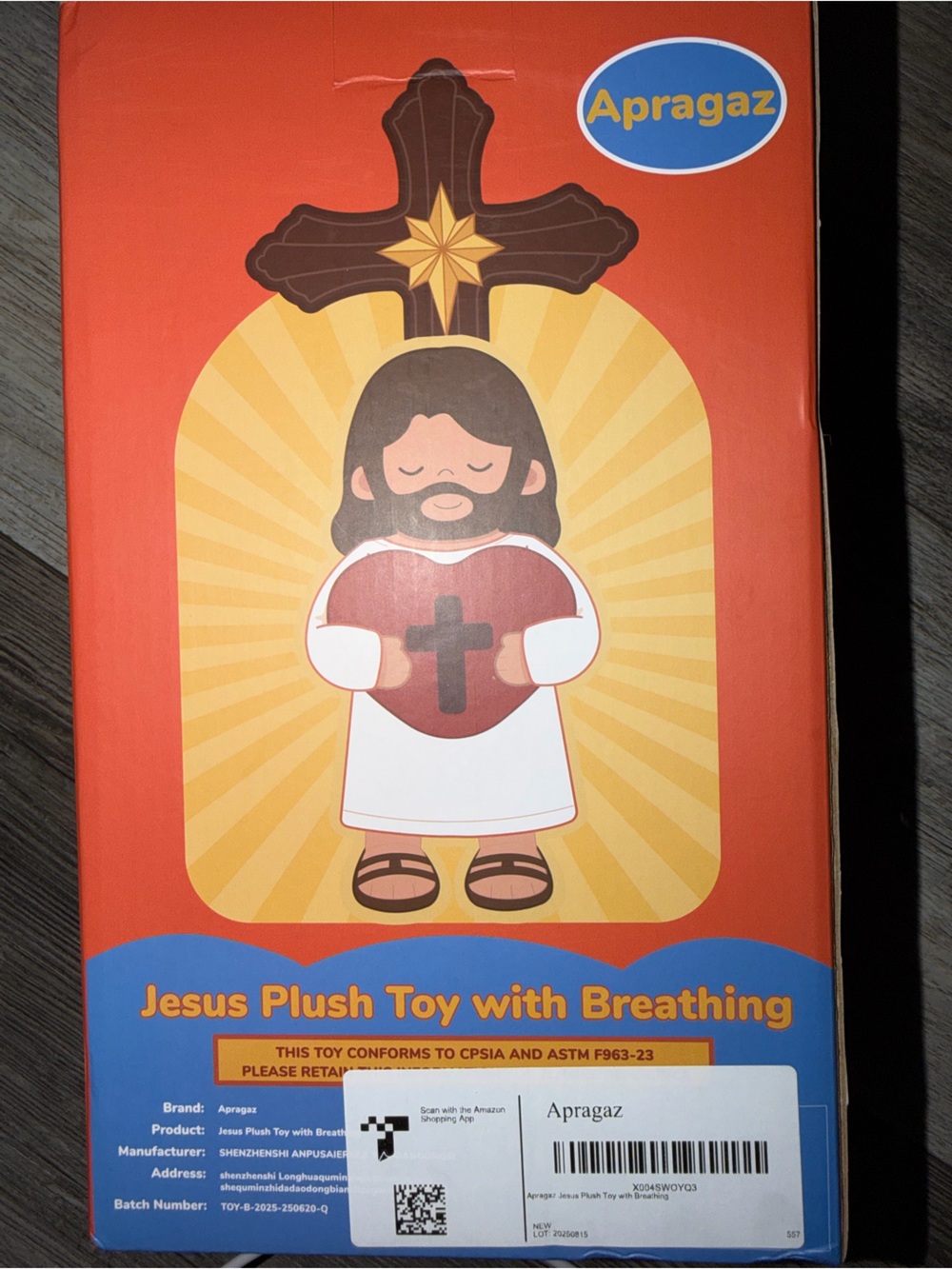 RAGA Plush Jesus Toy in Orange and Yellow